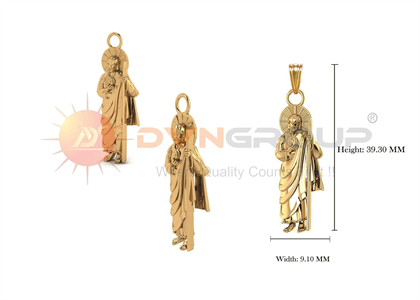 Gold Plated Saint Jude Thaddeus Pendant